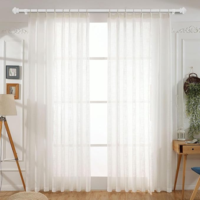 Curtain Rods for Windows 36-78 inch, 5/8 inch White Curtain Rod - Image 7