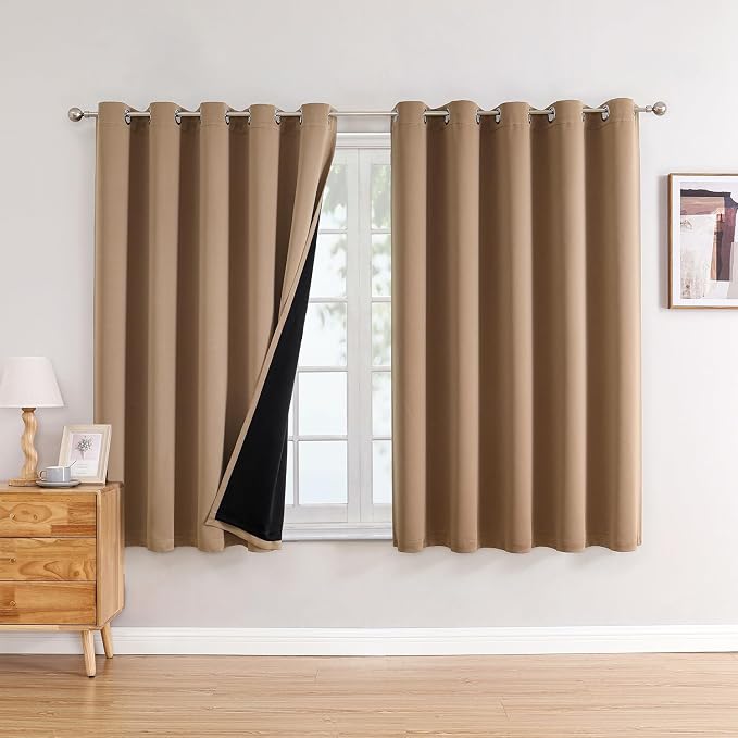ChrisDowa 100% Blackout Curtains 84 inch Long by ChrisDowa
