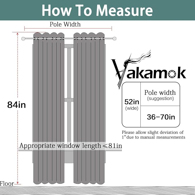 Yakamok Blackout Curtains Room Darkening Thermal Insulated Window Panels - Image 6