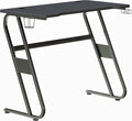 Flash Furniture Fisher Gaming Desk - Black Ergonomic Computer Desk - 51.5" Gamers Table with Cup Holder and Headphone Hook