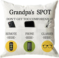 ONFAON Grandpa Gifts, Grandpa's Spot Throw Pillow Covers 18x18 Inch, Put Phone by ONFAON