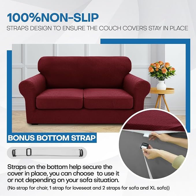 XINEAGE 2026 New 4 Pieces Extra Large Couch Covers - Image 5