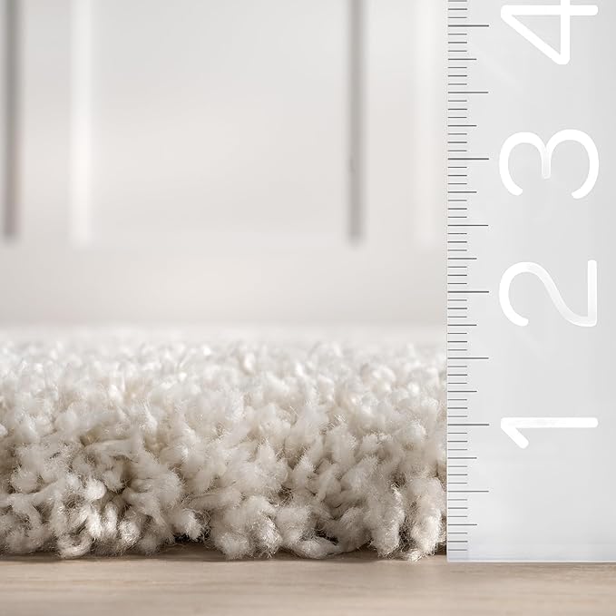 nuLOOM Gloria Abstract Shag Area Rug, 6' 7" x 9', Beige