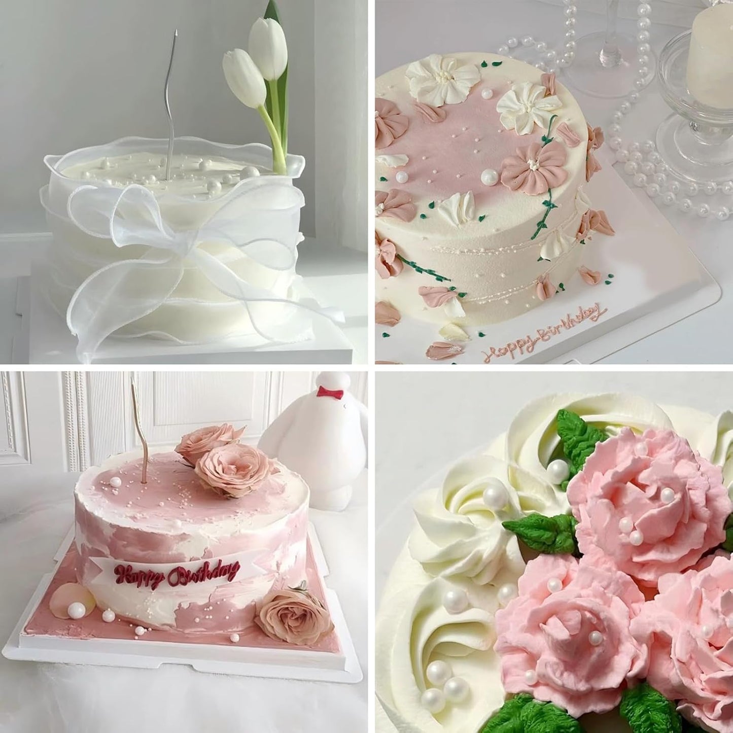 QuirkTech Pearl Sprinkles Mix-sized, 1.1Lb/500g White Edible Pearls for Cake Decorating, Ice Cream Topping Cupcake Toppers Cookie Wedding Shower Party