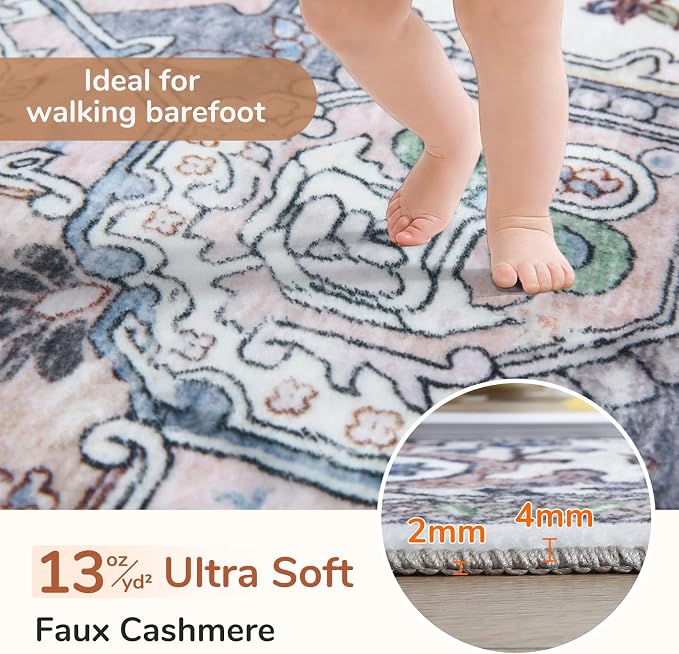 OPPODREAM Soft Round Rug 5ft, Washable Circle Rug 5ft - Image 2