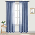 DWCN Sheer Curtains Semi Transparent Voile Rod Pocket Curtains by DWCN