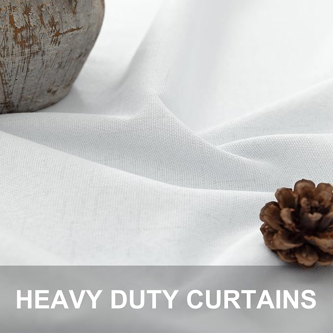 Neutral 10ft Blackout Curtains 120 Inches Long Elegant Cottage Floor Length - Image 3