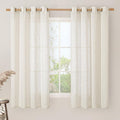 LAMIT 68 Inch Semi Sheer Linen Curtains by LAMIT