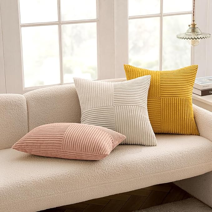 MIULEE Mustard Yellow Decorative Throw Pillow Covers 16x16 Inch - Image 5