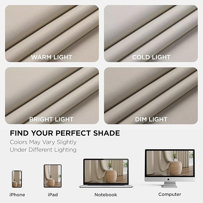 Joydeco Blackout Curtains 84 Inch Length 2 Panels Set, Thermal Insulated Long - Image 5