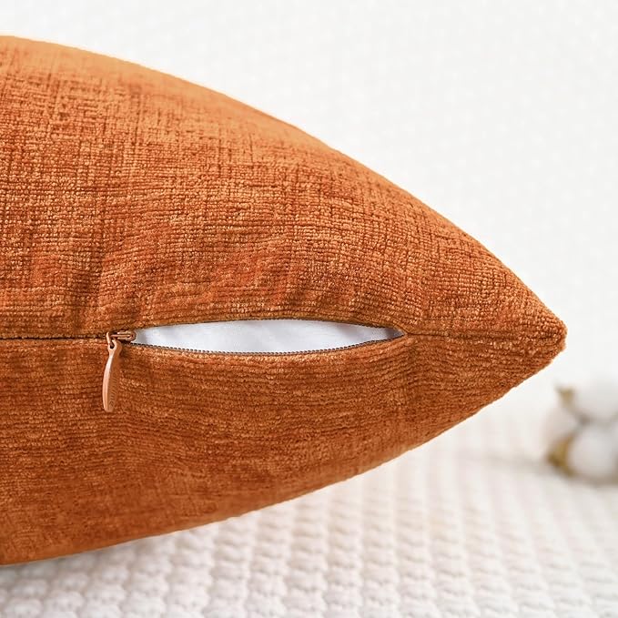 CaliTime Fall Throw Pillow Covers Decorative 26 X 26 Inches Pack of 2 Cozy - Image 3