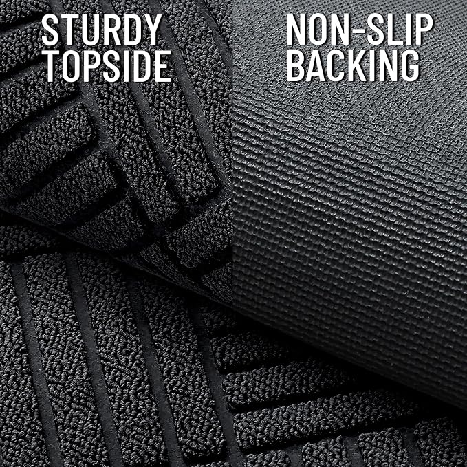 OLANLY Front Door Mat Outside Entrance 47x17, Heavy Duty Sturdy Natural Rubber - Image 3