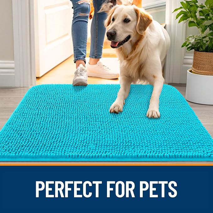 OLANLY Dog Door Mat for Muddy Paws 30x17, Absorbs Moisture and Dirt, Absorbent - Image 6