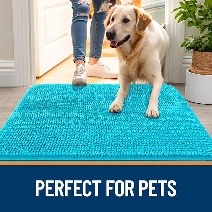 OLANLY Dog Door Mat for Muddy Paws 35x24, Absorbs Moisture and Dirt, Absorbent - Image 6