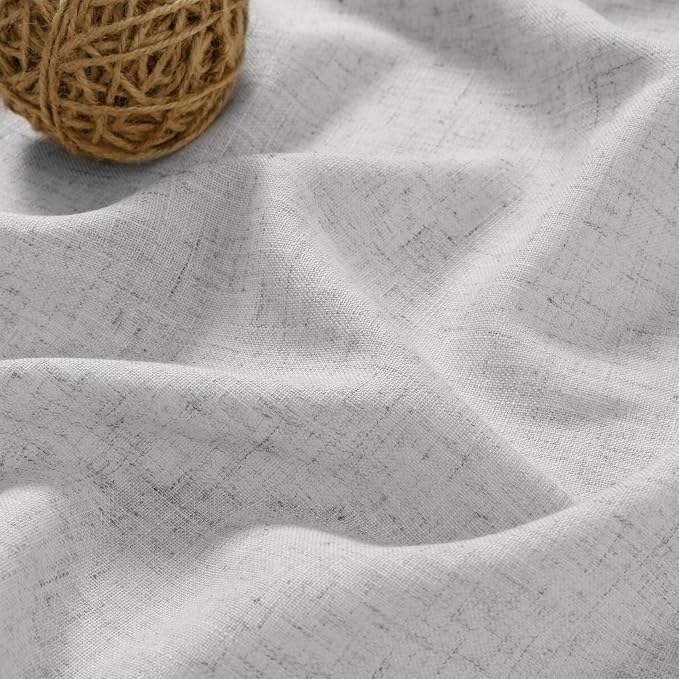 Nanspring Grey Linen Curtains 120 Inch Extra Long - Image 5