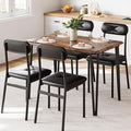GarveeHome Dining Table Set for 4, Kitchen Table with Upholstered Chairs for Kitchen Room and Small Spaces (Vintage, Table with 4 Chairs)