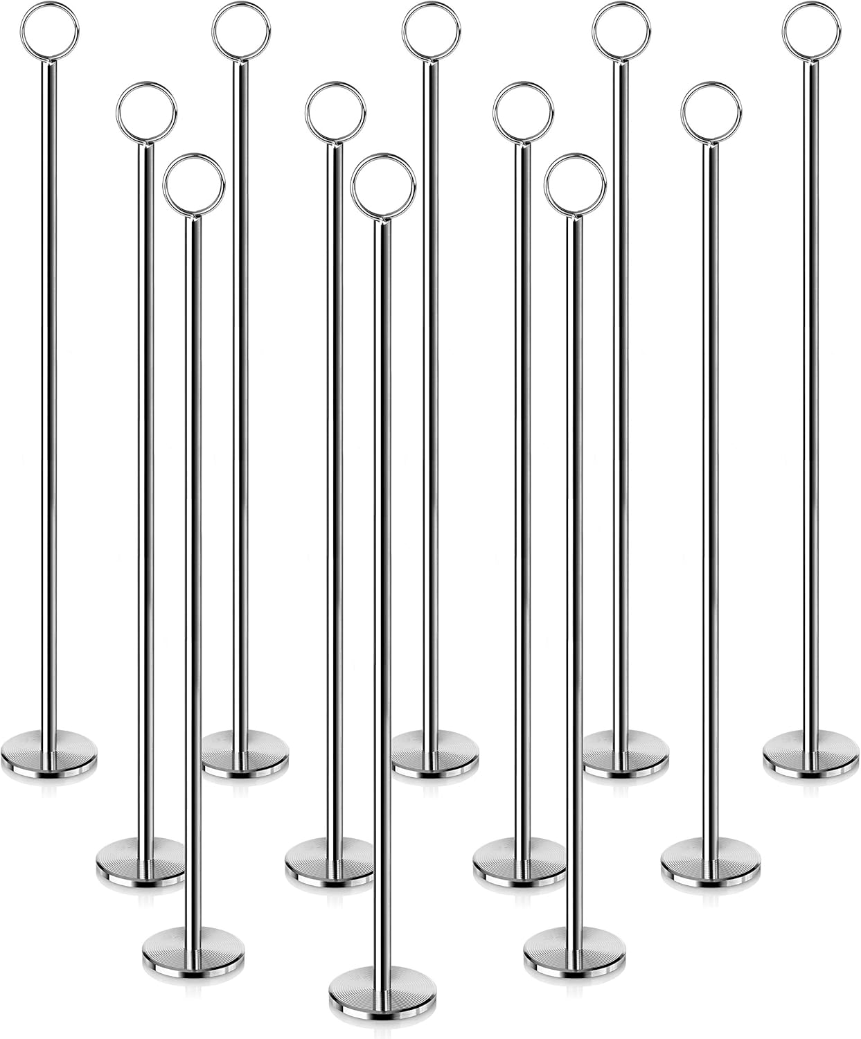 New Star Foodservice 23305 Ring-Clip Table Number Holder/Number Stand/Place Card Holder, 18-Inch, Set of 12