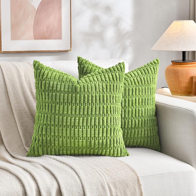 Fancy Homi 4 Packs Boho Lime Green Decorative Throw Pillow Covers 22x22 Inch - Image 5