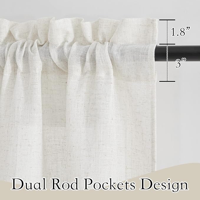 RYB HOME Window Topper Curtains - Image 2