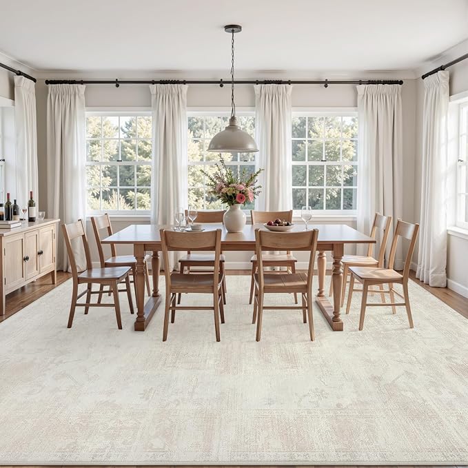 6x9 Area Rugs for Living Room: Vintage Boho Neutral Washable Rug Indoor Soft - Image 9