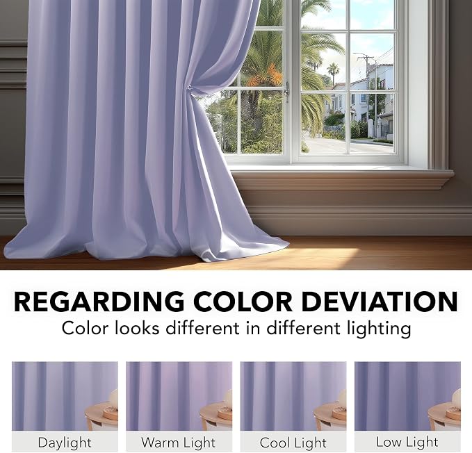 Deconovo Rod Pocket and Back Tab Blackout Curtains - Image 6