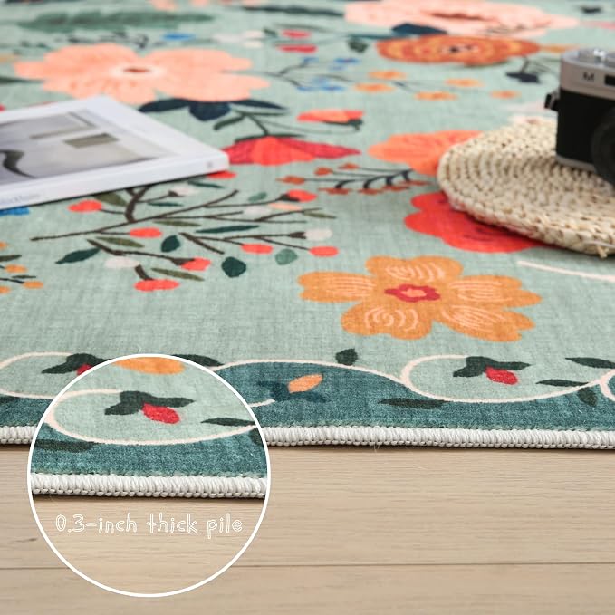 Rugcomf Area Rugs 8x10 Rug for Living Room Clearance Washable Boho Area Rug Non - Image 4
