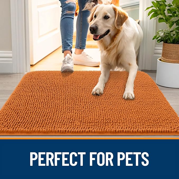 OLANLY Dog Door Mat for Muddy Paws 45x27, Absorbs Moisture and Dirt, Absorbent - Image 6