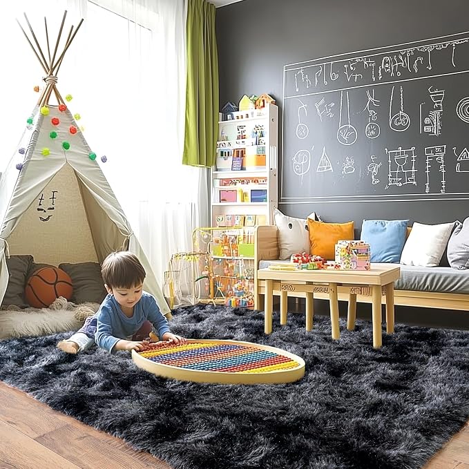 Pionblank 8x10 Rug for Living Room, Fuzzy Plush Large Area Rug, Fluffy Modern - Image 4