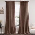 Mocha Mousse Curtains 102 Inches Long 2 Panel Set Back Tab Rod Pocket Linen by Nanspring