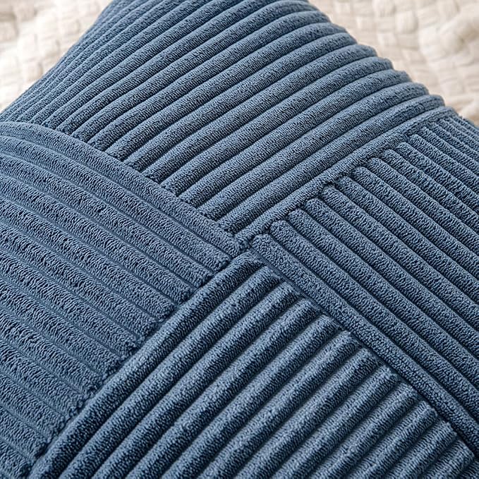 MIULEE Blue Decorative Throw Pillow Covers 18x18 Inch - Image 2