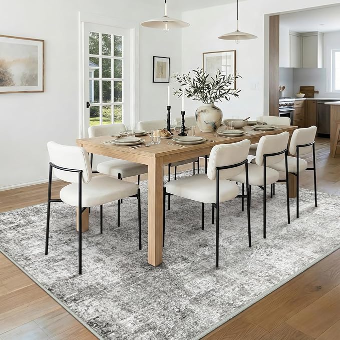 Washable Area Rugs 7'x9' Non-Slip Modern Abstract Soft - Image 3