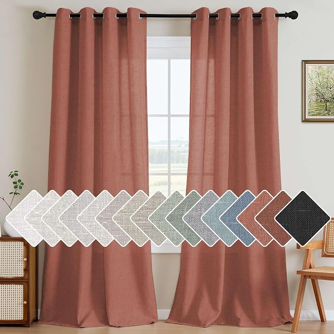 H.VERSAILTEX Living Room Linen Curtains by HVERSAILTEX
