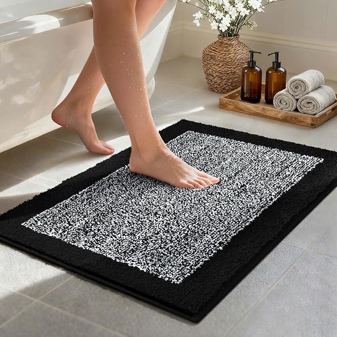 Bathroom Rugs 30x20 Non Slip Washable, Soft Absorbent Quick Dry Mats by Unknown