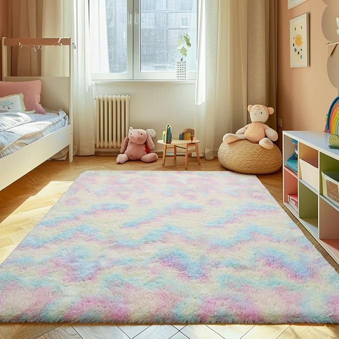 6x9 Fluffy Area Rug for Living Room, Shag Area Rugs for Bedroom, Soft Fuzzy Rug by yulidayang