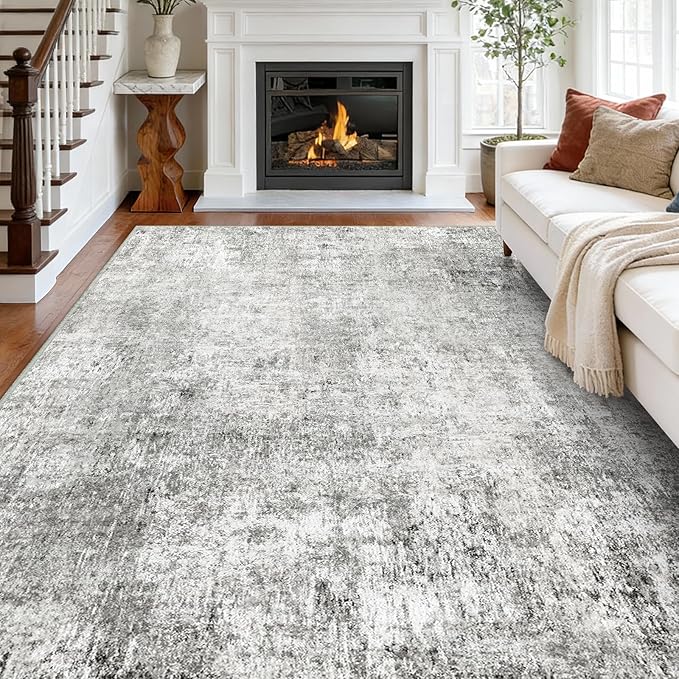Washable Area Rugs 6'x8' Non-Slip Modern Abstract Soft - Image 4