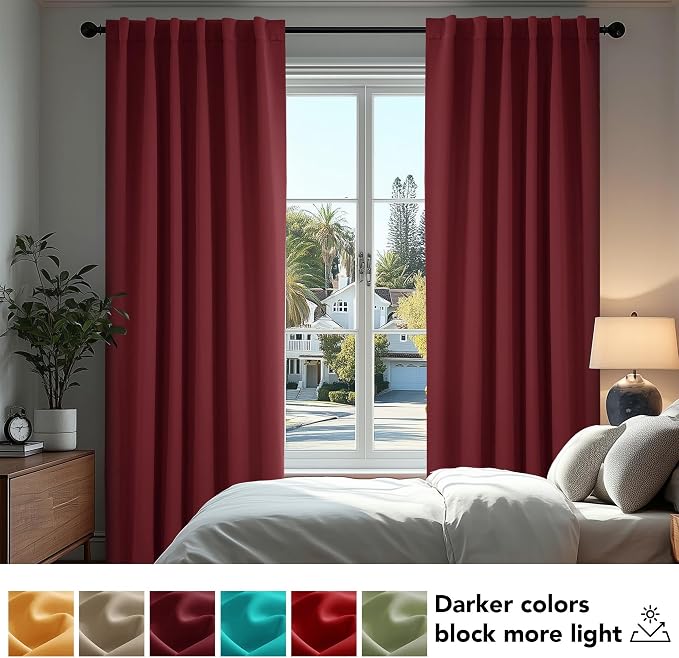 Deconovo Rod Pocket and Back Tab Blackout Curtains - Image 4