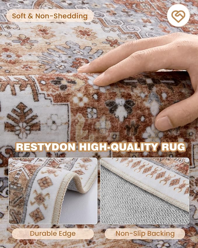 Area Rugs 5x7, Ultra-Thin Washable Rugs - Image 7