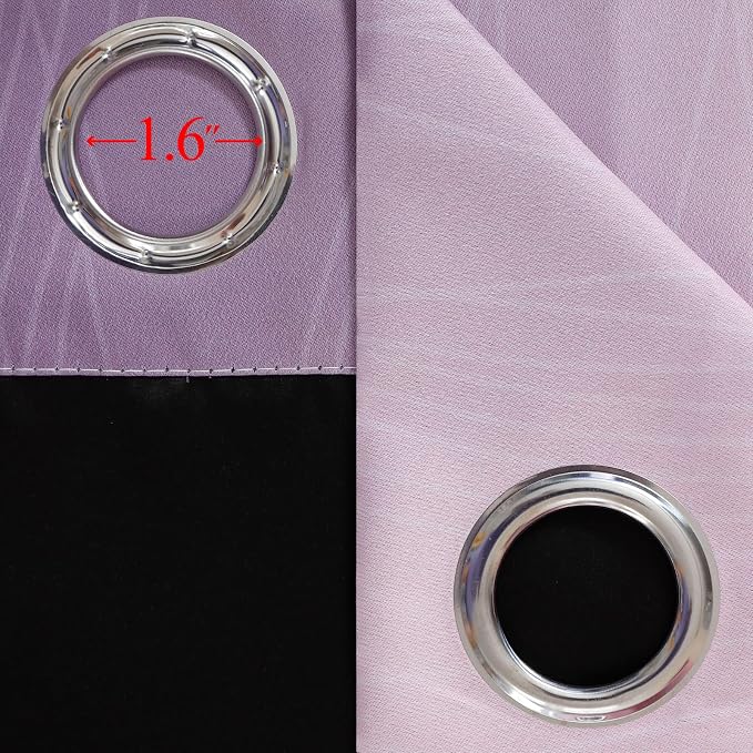 Estelar Textiler Pink and Purple Blackout Curtains 54 Inch Length, Light - Image 7