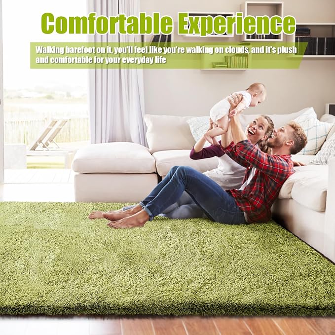 Shag Area Rug for Bedroom 4x6, Soft Fuzzy Rug Non-Shedding Indoor Plush Carpet - Image 5