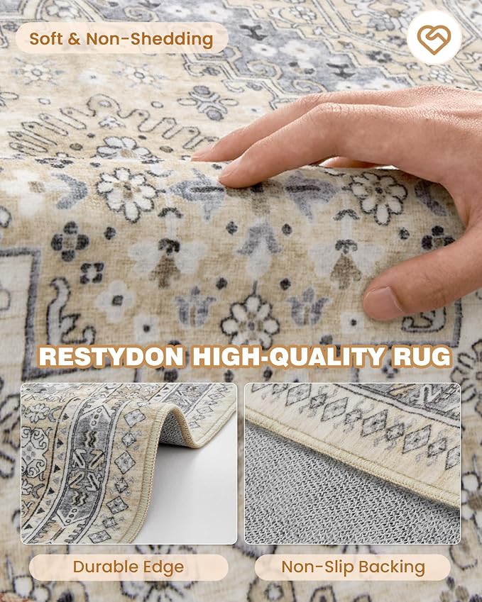 Kitchen Runner Rug Non Slip Washable 2.5x8, Soft Low Pile Entryway Rug Runners - Image 7