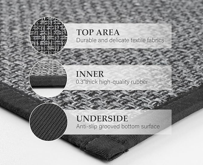 eqivei Kitchen Rugs Non Skid Washable Set of 2 PCS, Absorbent Runner Rugs - Image 5
