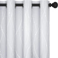 Deconovo Greyish White Curtains, Light Darkening Curtain, Thermal Insulated by Deconovo