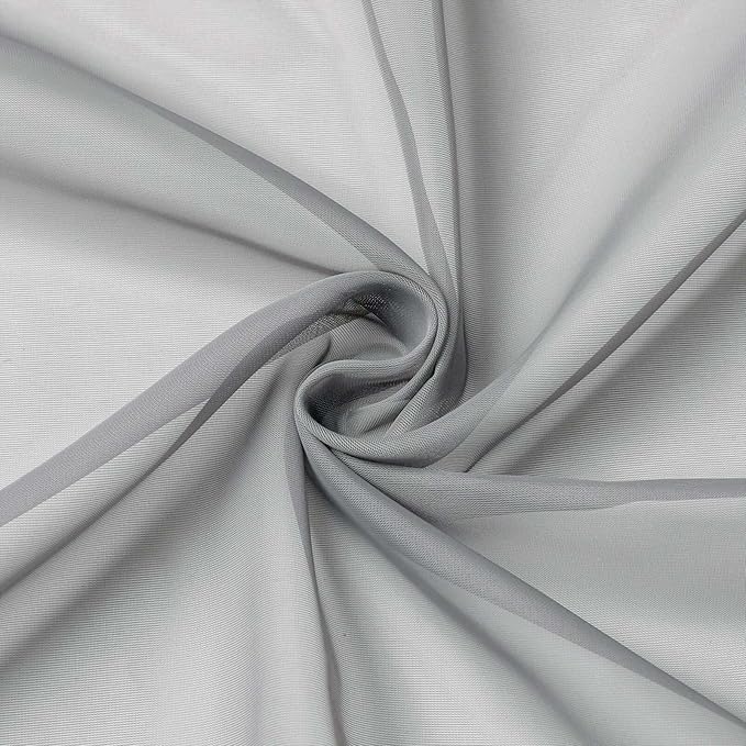 Light Grey Valances for Windows, Light Grey Sheer Curtains 14 Inch Length 2 - Image 9