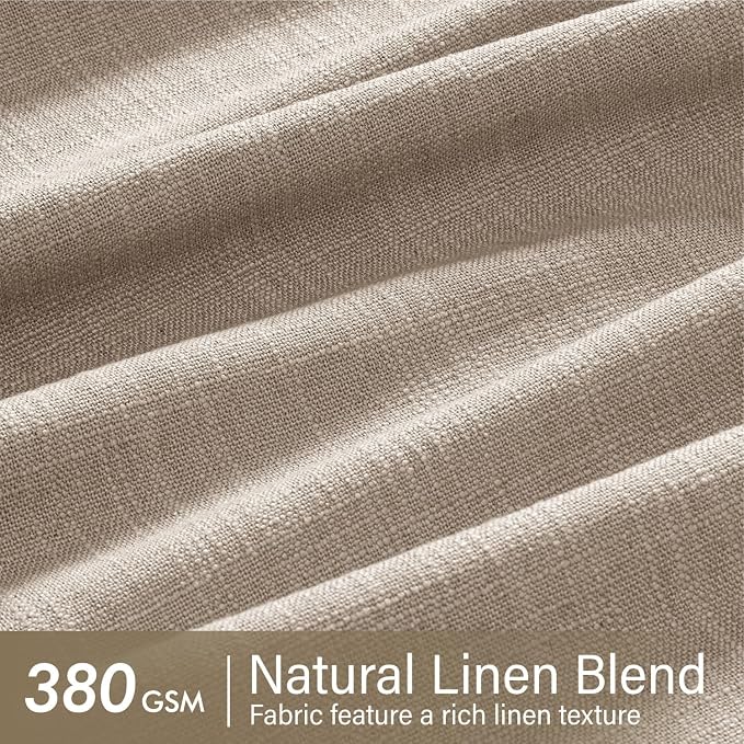 MIULEE Pinch Pleated Linen Curtains 96 Inches Long 2 Panels - Image 4