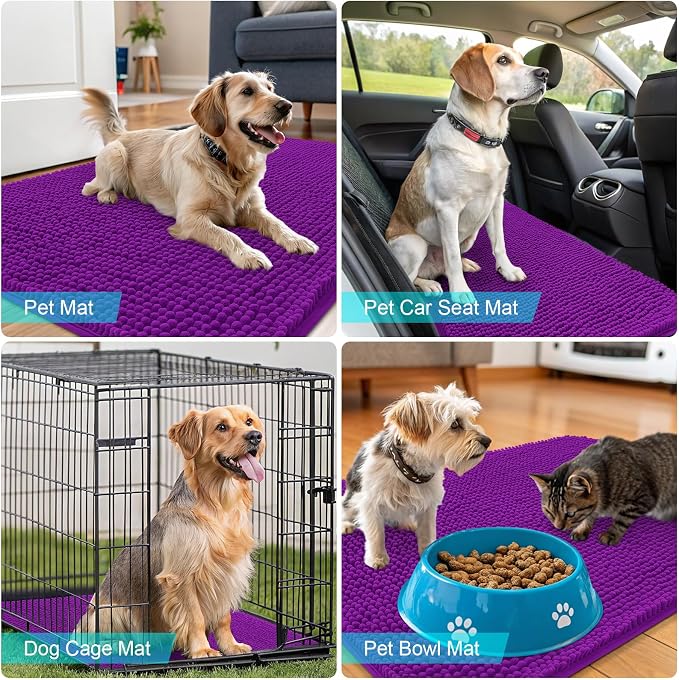 OLANLY Dog Door Mat for Muddy Paws 45x27, Absorbs Moisture and Dirt, Absorbent - Image 7