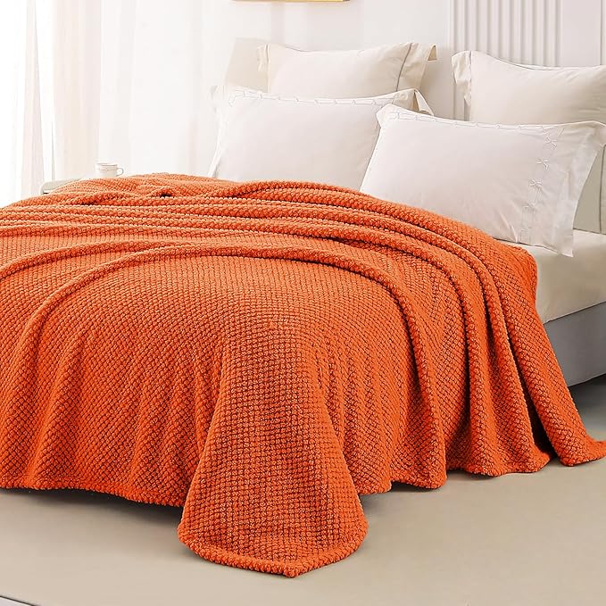 Whale Flotilla Queen Size Fuzzy Fleece Blanket, Fluffy Warm Soft Jacquard Bed - Image 4