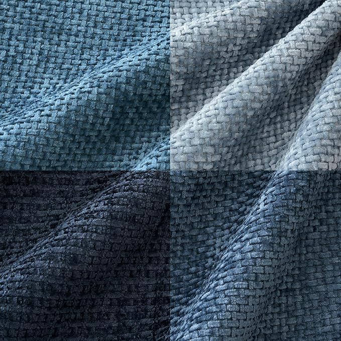 MIULEE Pack of 4 Couch Throw Pillow Covers 16x16 Inch Neutral Blue Soft - Image 2