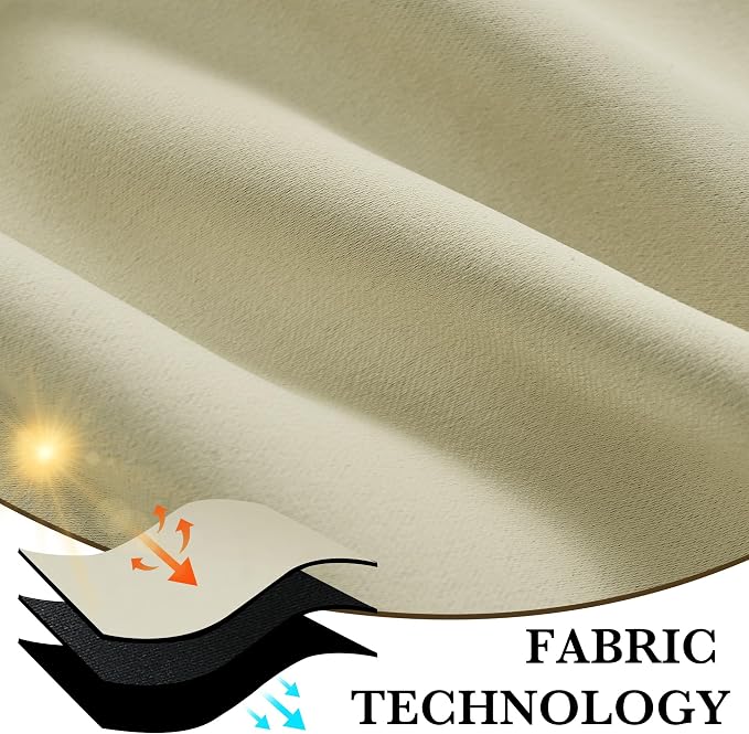RYB HOME Bedroom Blackout Curtains 54 inches Long, 100% Blackout Thermal - Image 7