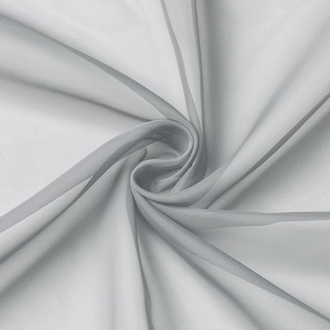Aiyufeng Light Grey Sheer Window Curtains 63 Inches Long 2 PCS- Rod Pocket - Image 6