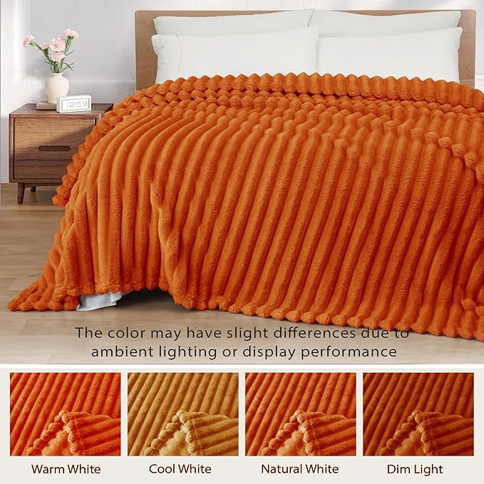 Exclusivo Mezcla California King Size Flannel Fleece Blanket, Super Soft - Image 3
